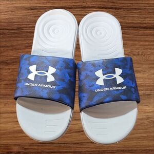 UNDER ARMOUR Blue Mens Size 11  UK 10 EU 45 ANSA Graphic Slide Sandal